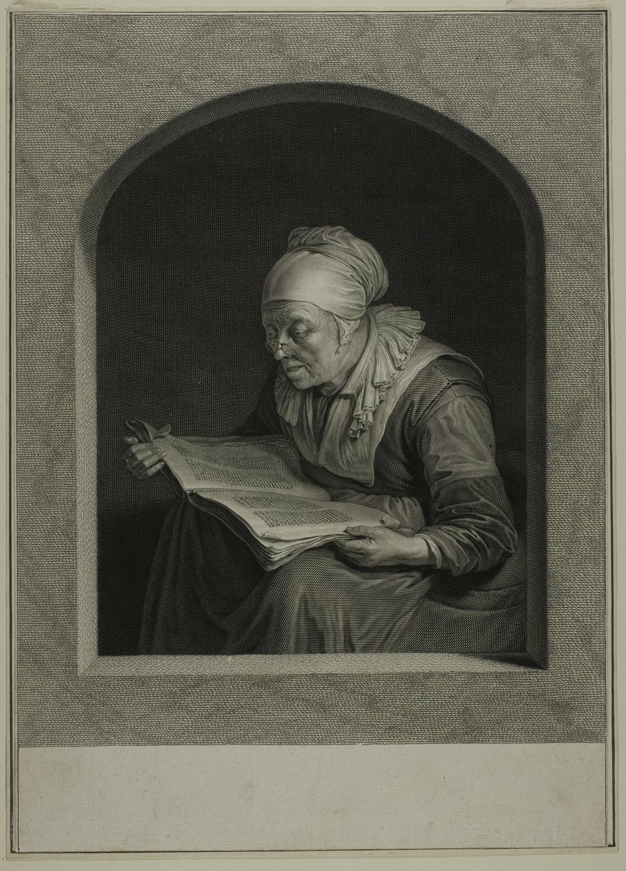 The Reader by Johann Georg Wille