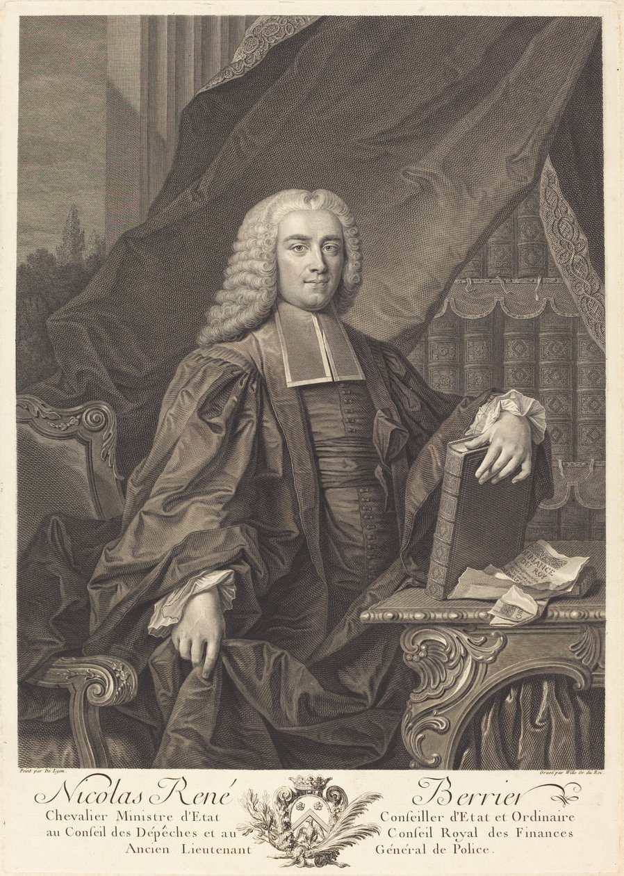 Nicolas Rene Berryer by Johann Georg Wille after Jean François Delyen