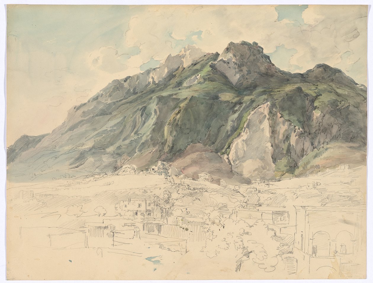 Monte Epomeo on Ischia by Johann Georg von Dillis
