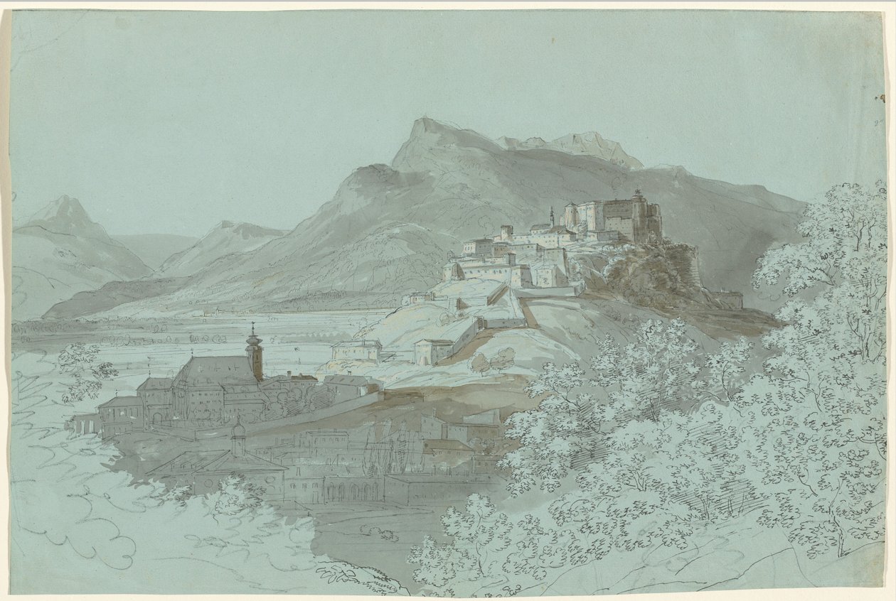 View of Salzburg by Johann Georg von Dillis