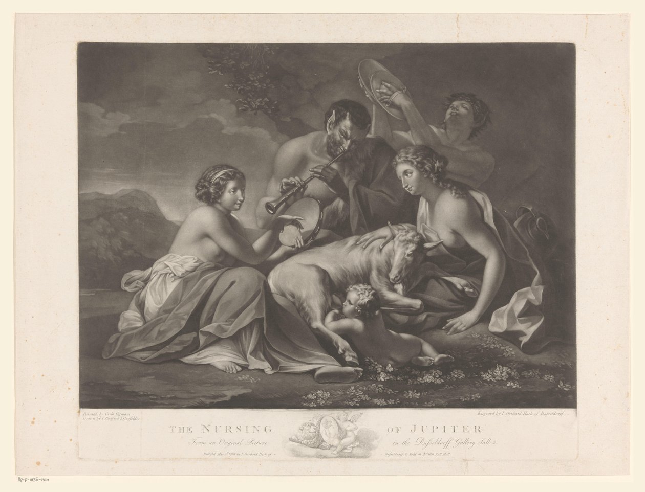 Jupiter Nursed by the Goat Amalthea by Johann Gerard Huck