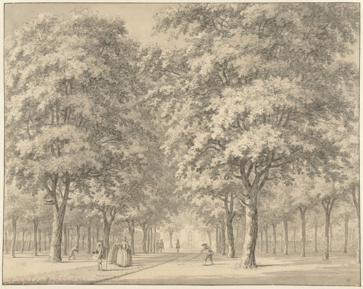 The Driveway of an Estate (Velserbeek?) by Johann Goll van Frankenstein (I)