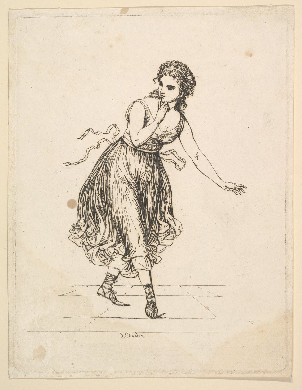 Woman Alone, from the series The Dancing Pair Vigano by Johann Gottfried Schadow