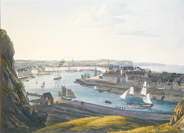 View of Dieppe, early 19th century by Johann Heinrich (after) Luttringshausen