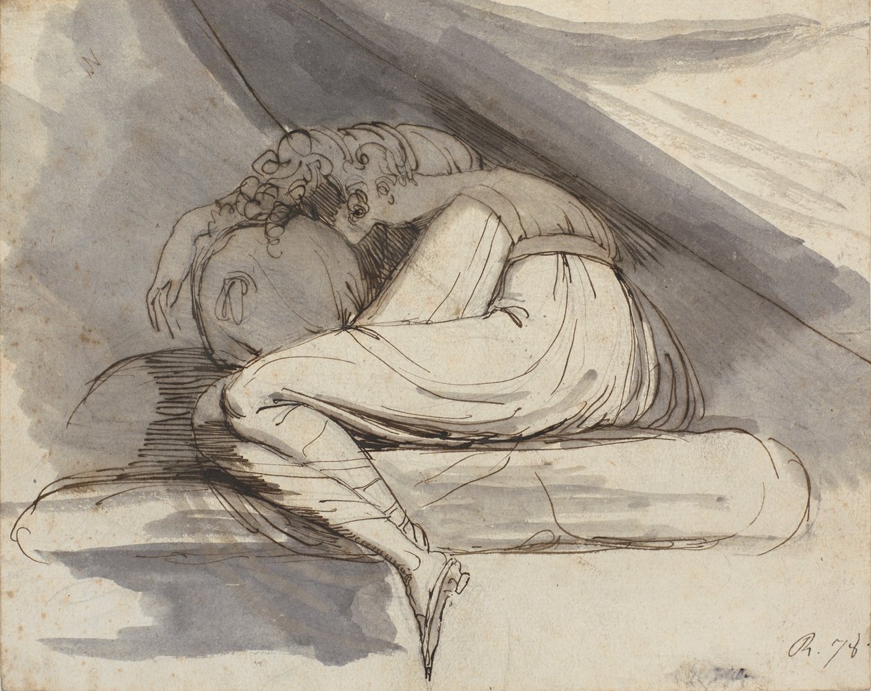 Woman Sitting, Curled Up by Johann Heinrich Füssli