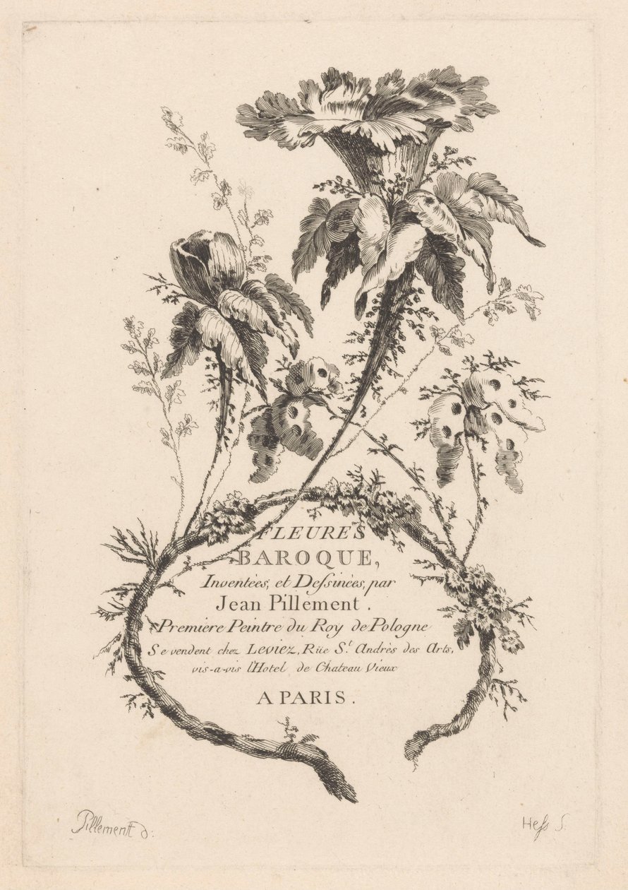 Trumpet-Shaped Flowers (Fleures Baroque) (series title on object) by Johann Heinrich  Hess