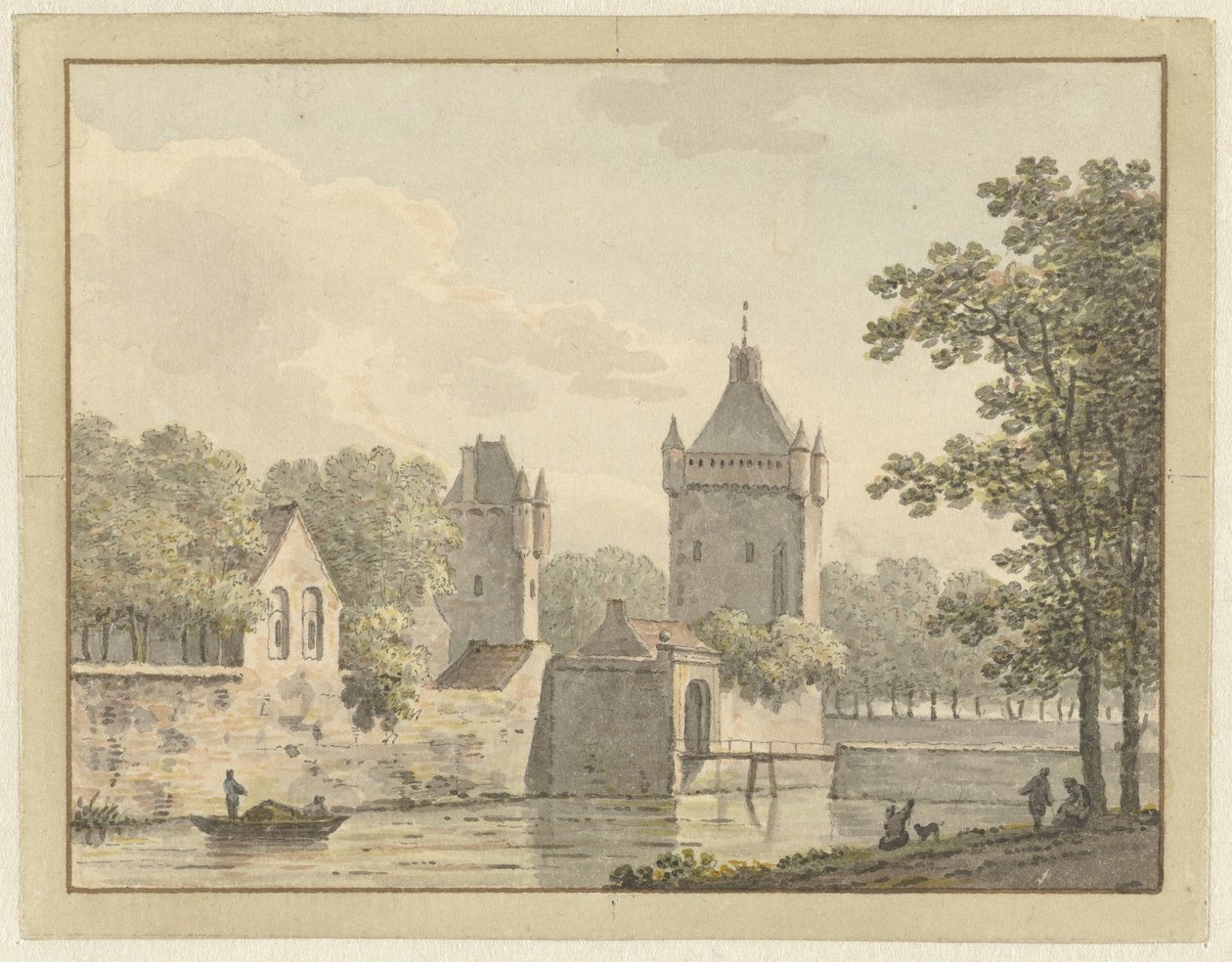 Castle De Pol in Vianen by Johann Heinrich Muntz