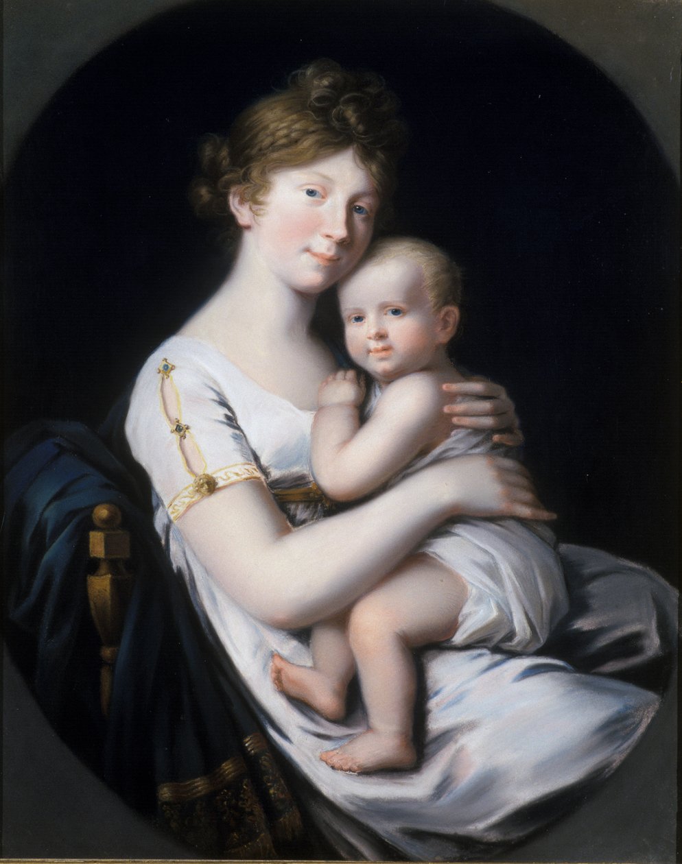 Crown Princess Luise von Preussen with Crown Prince Friedrich Wilhelm IV, 1796 by Johann Heinrich Schroder