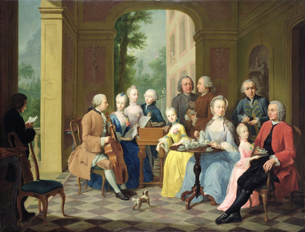 Portrait of the Timmermann Family, 1758 by Johann Heinrich Tischbein