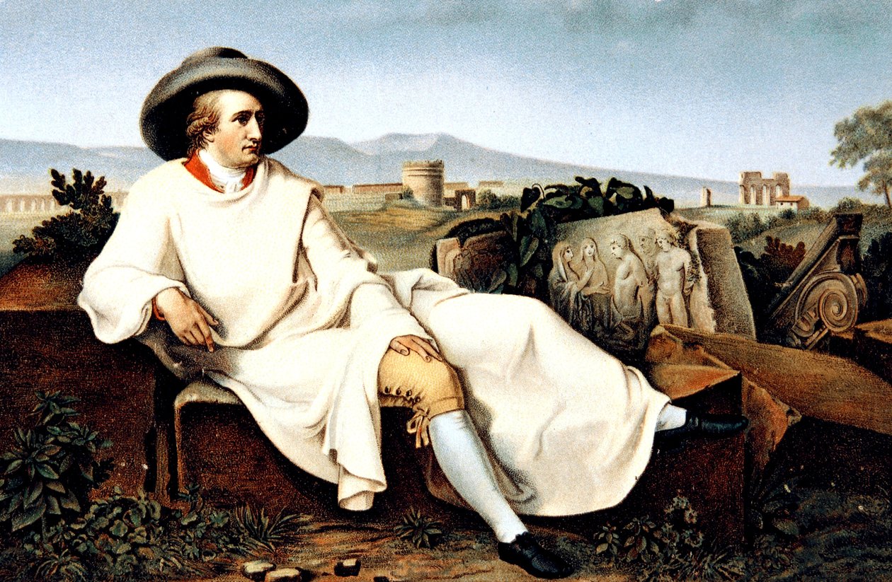 Goethe in Italy, Postcard, c. 1900 by Johann Heinrich Wilhelm (after) Tischbein