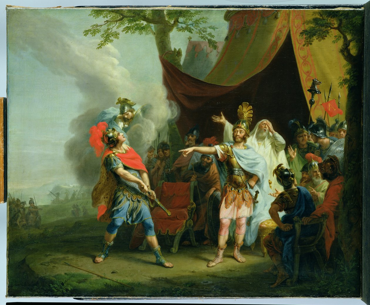 Achilles has a dispute with Agamemnon, 1776  by Johann Heinrich Wilhelm Tischbein