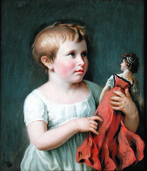 Child portrait of Cornelia Wilhelmine Amsinck, the future wife of Burgermeister Dammert (1800-61) by Johann Heinrich Wilhelm Tischbein