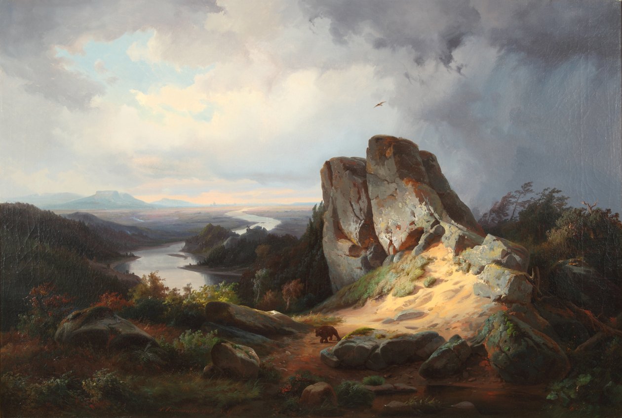Western Landscape 1853 by Johann Herman Carmiencke