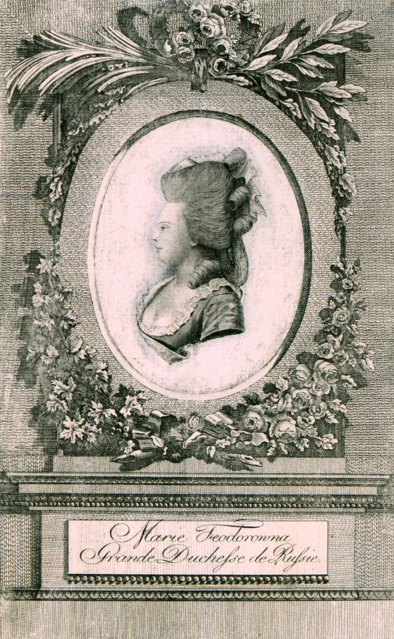Portrait of Grand Duchess Maria Feodorovna Sophie Dorothea of Württemberg by Johann Hieronymus Loeschenkohl
