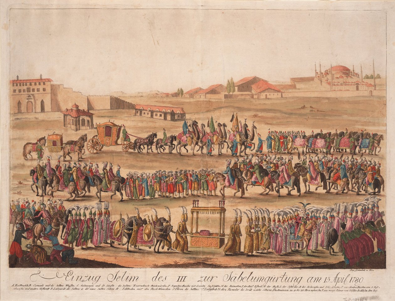 The Entry of the Sultan Selim III to the Girding the Sabre on 13 April 1789, 1789 by Johann Hieronymus Loeschenkohl