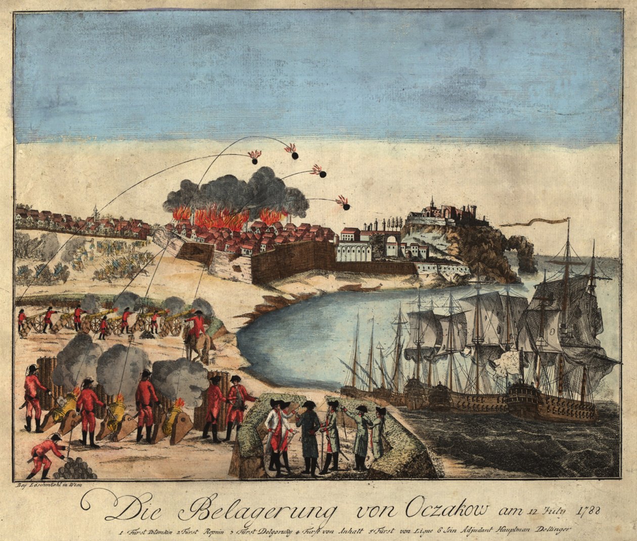 The Siege of the Fortress Ochakov on December 1788, 1788 by Johann Hieronymus Loeschenkohl