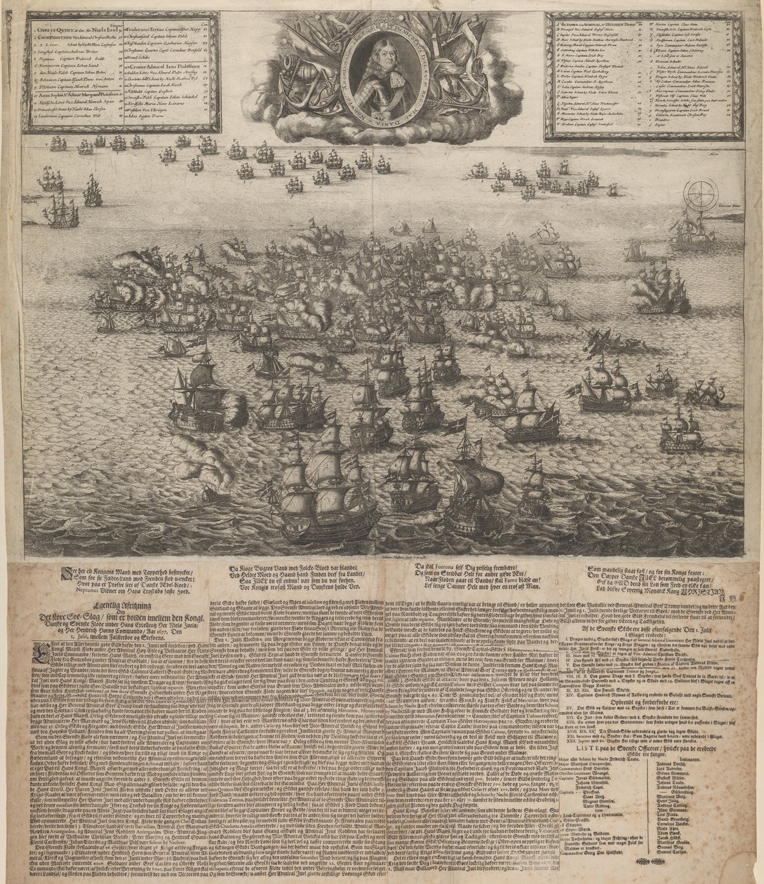 The Battle of Køge Bay in July 1677 by Johann Husman