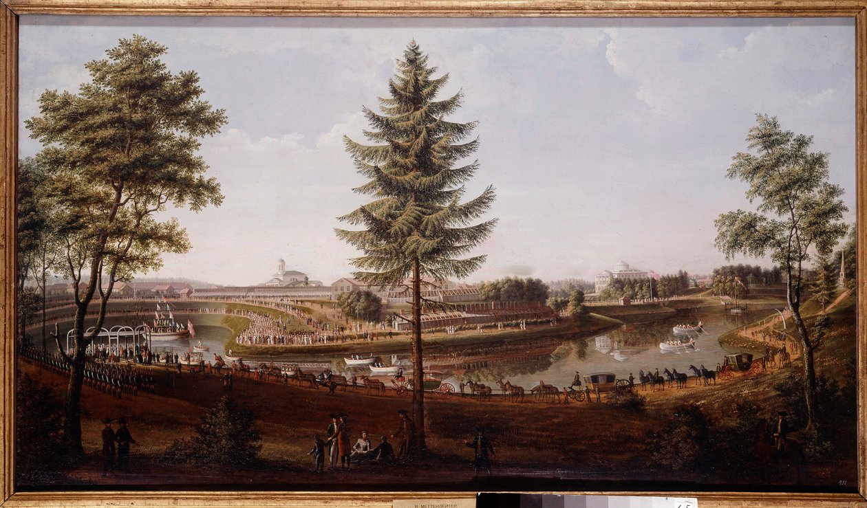 Feast at Pavlovsk Palace, summer residence of Tsar Paul I by Johann Jakob Mettenleiter