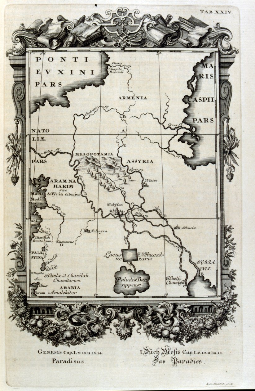 Copperplate Engraving from 'Physica Sacra' by the Swiss Scholar Johann ...