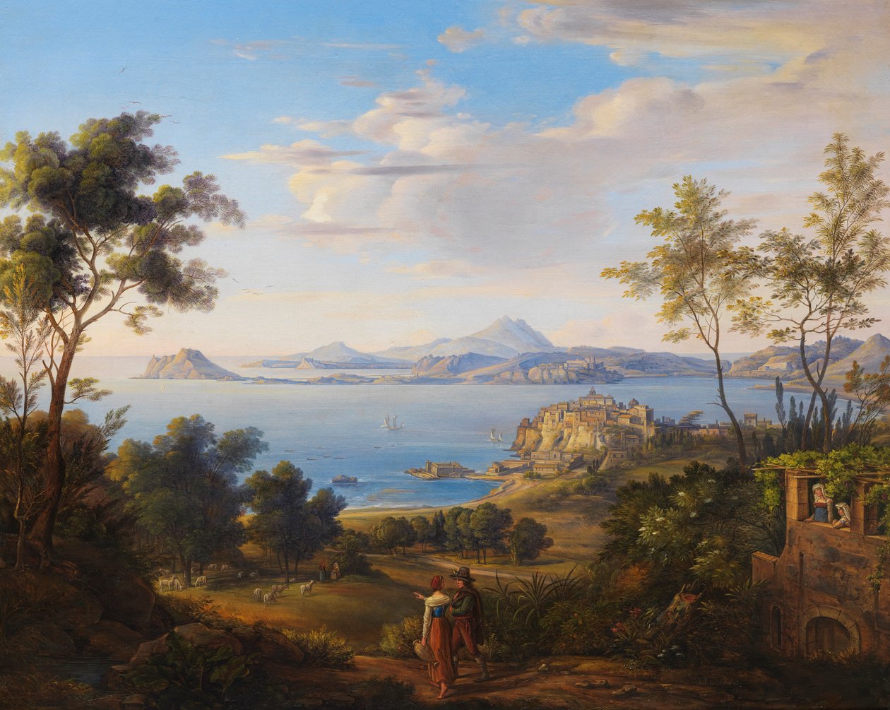 The Bay of Pozzuoli near Naples, 1829 by Johann Joachim Faber