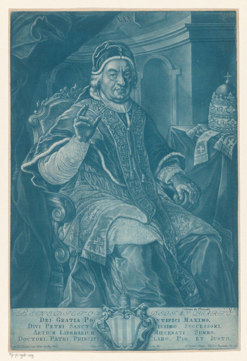 Portrait of Benedict XIV by Johann Lorenz Rugendas (II)