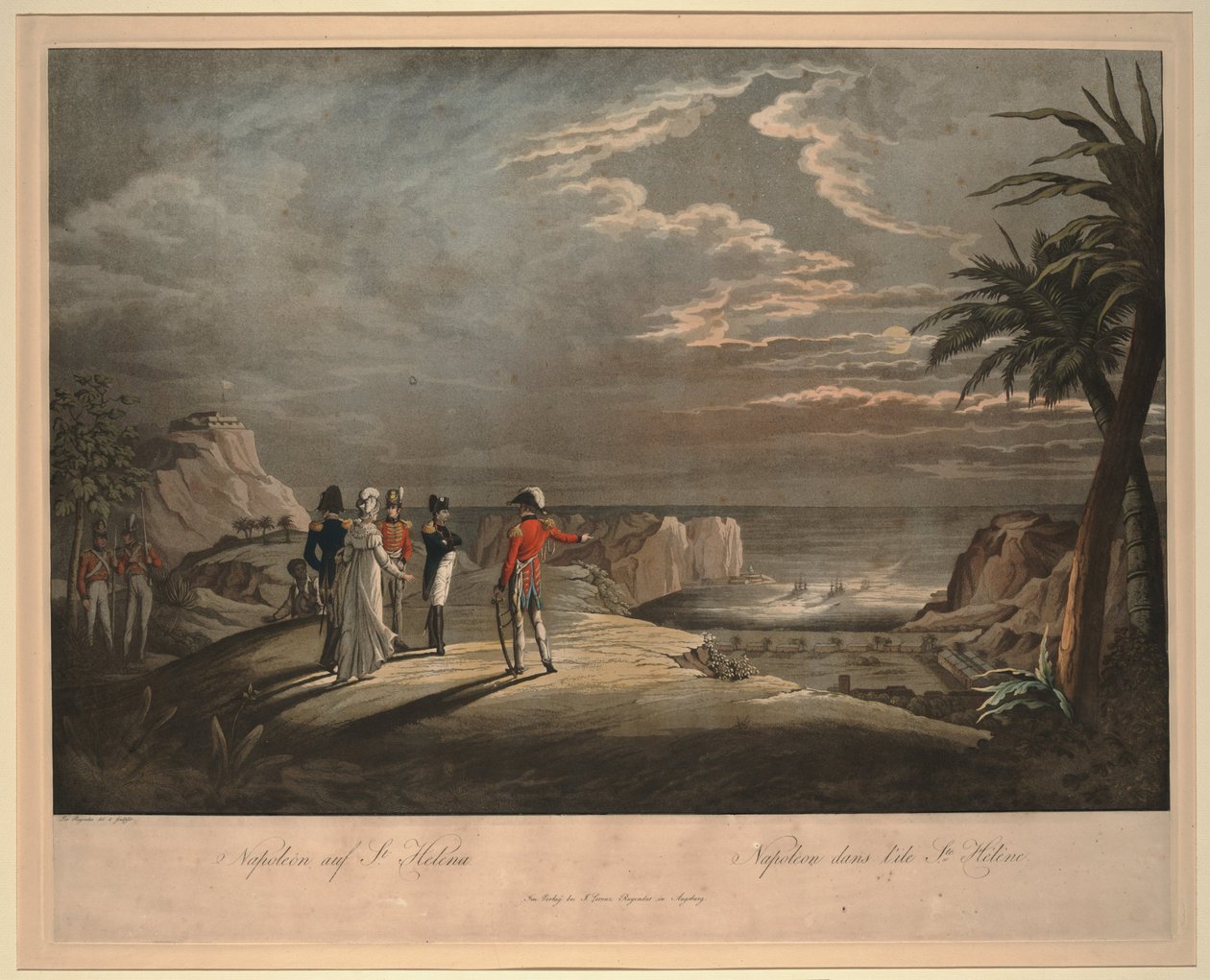 Napoleon Bonaparte on the Island of Saint Helena by Johann Lorenz Rugendas the Younger