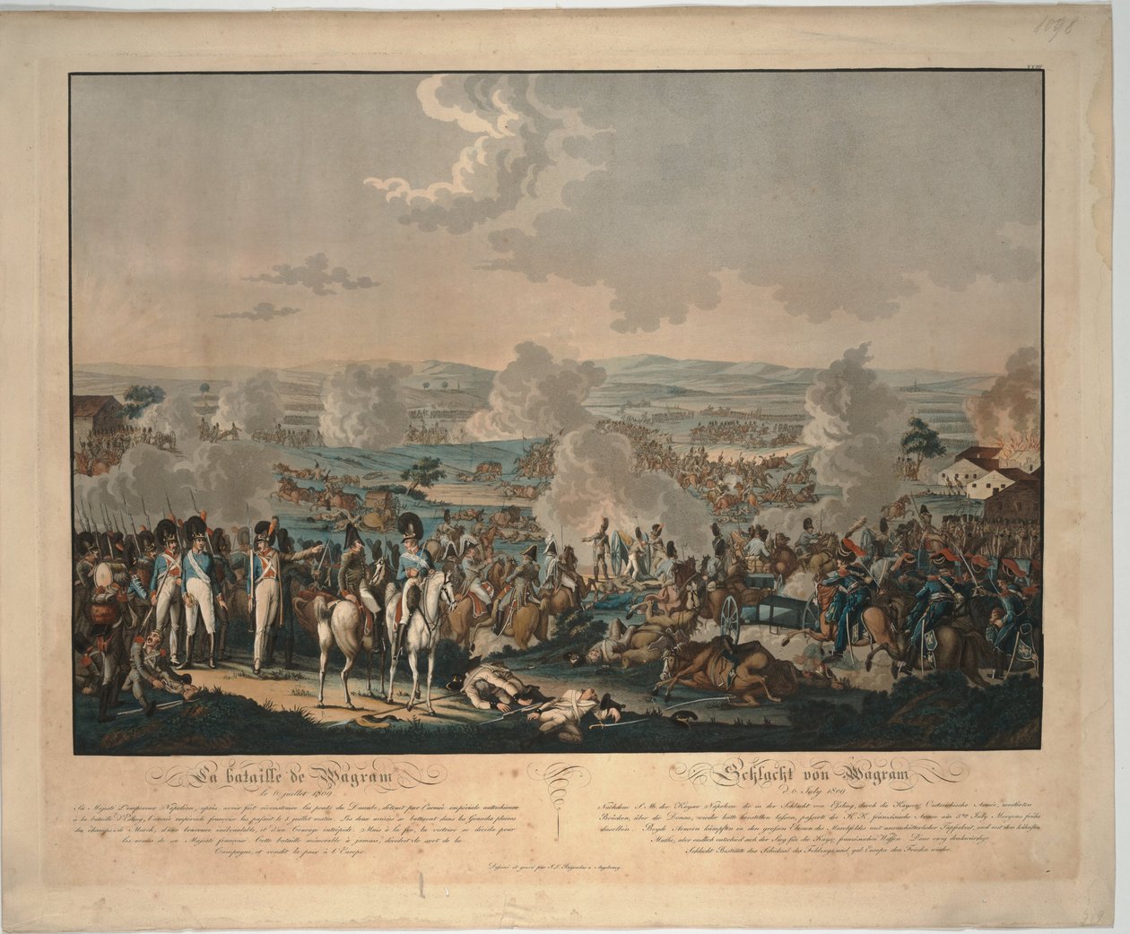 The Battle of Wagram by Johann Lorenz Rugendas the Younger