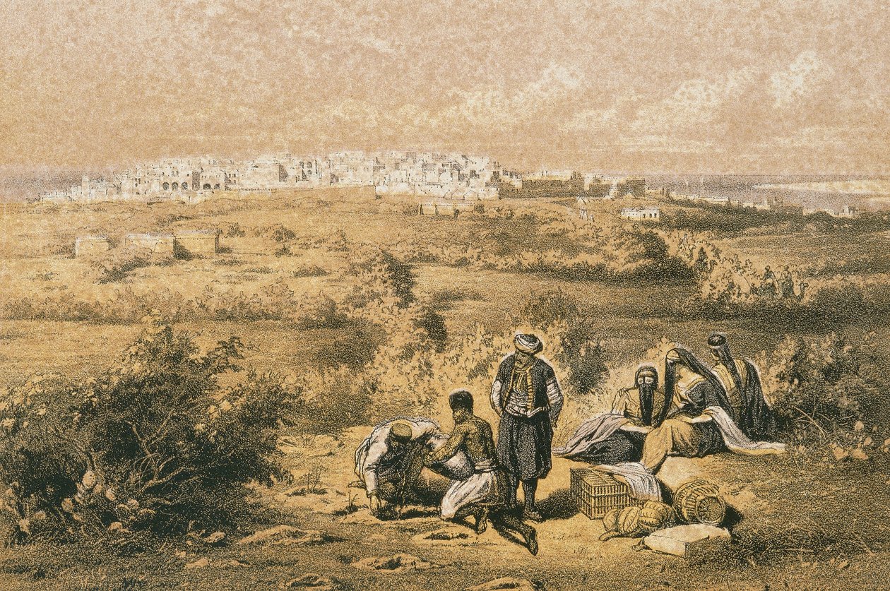 View of Haifa by Johann Martin Bernatz