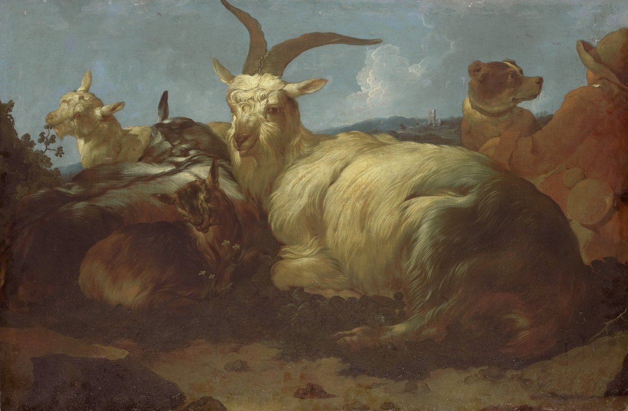 A Goatherd Watching His Animals by Johann Melchior Roos