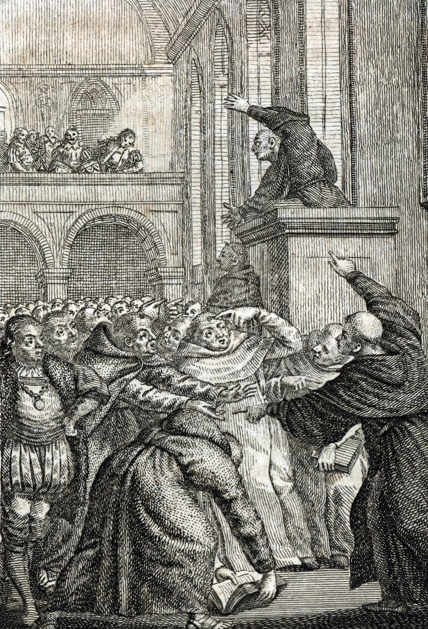 Charles University of Prague founded in 1348. Engraving by Johann Michael Mettenleiter by Johann Michael Mettenleiter