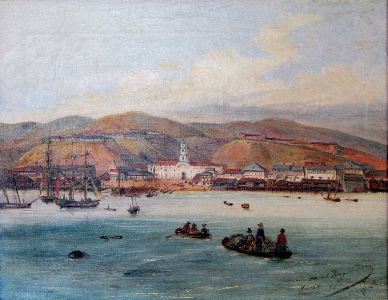 The Port of Valparaíso by Johann Moritz Rugendas