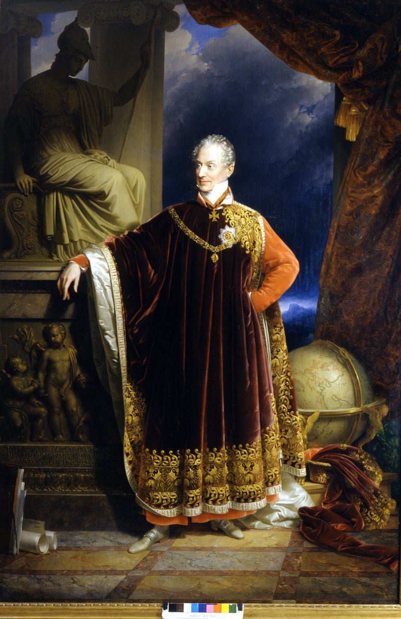 Portrait of Prince Clemens Wenzel Lothar von Metternich, Austrian statesman and diplomat by Johann Nepomuk Ender