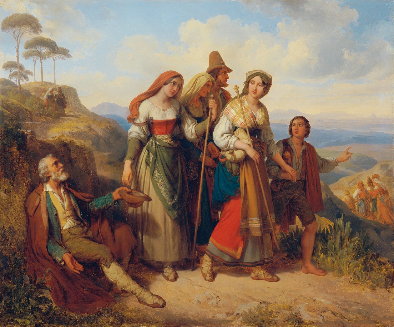 Roman Pilgrims by Johann Nepomuk Ender