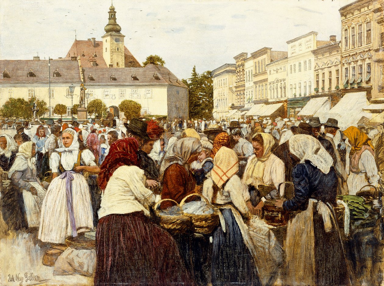 The Market Square, Misfrau by Johann Nepomuk Geller
