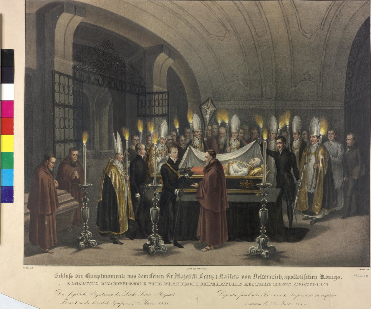 Inhumation Franz I.1835 by Johann Nepomuk Hoechle