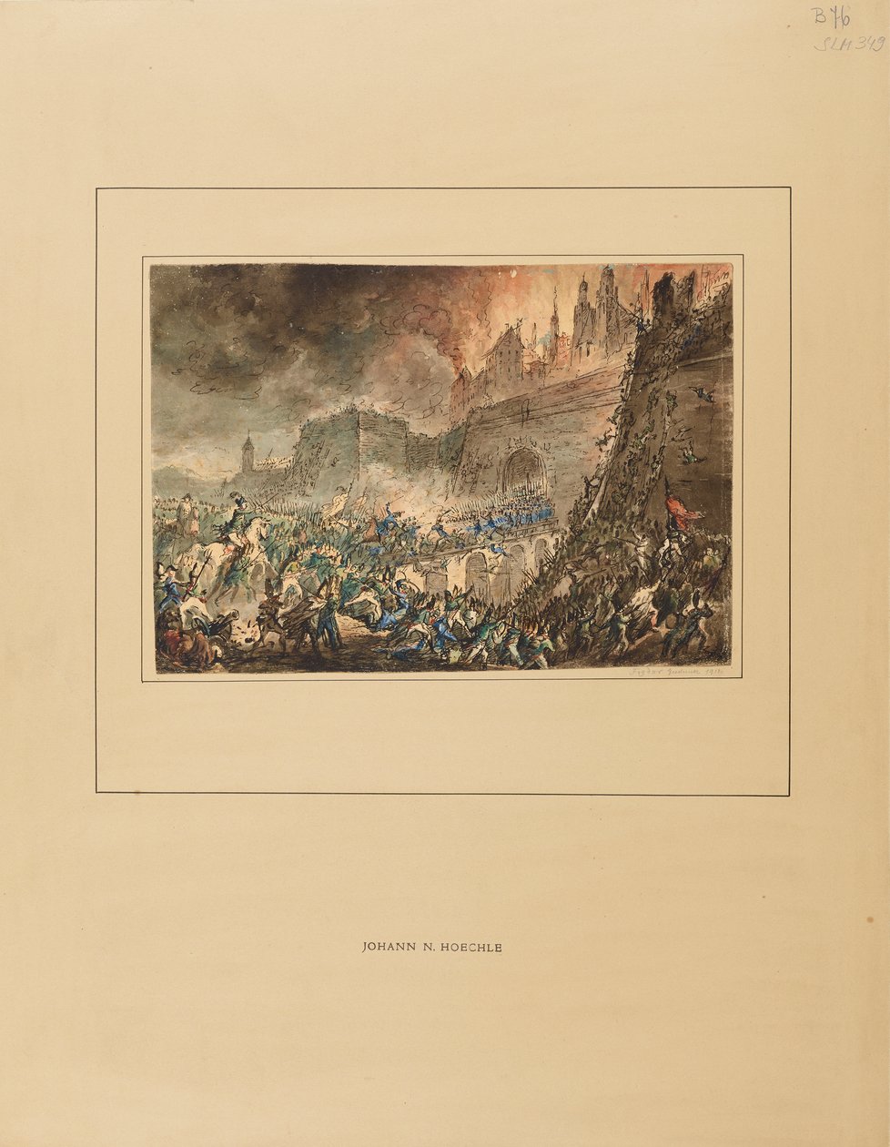 Storming of Vienna at the Stubentor by the French Army 1809 by Johann Nepomuk Höchle