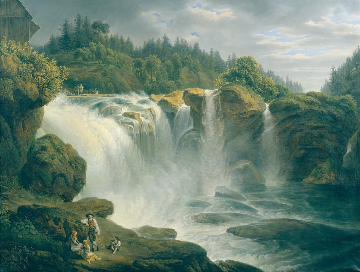 The Traunfall near Gmunden by Johann Nepomuk Schödlberger