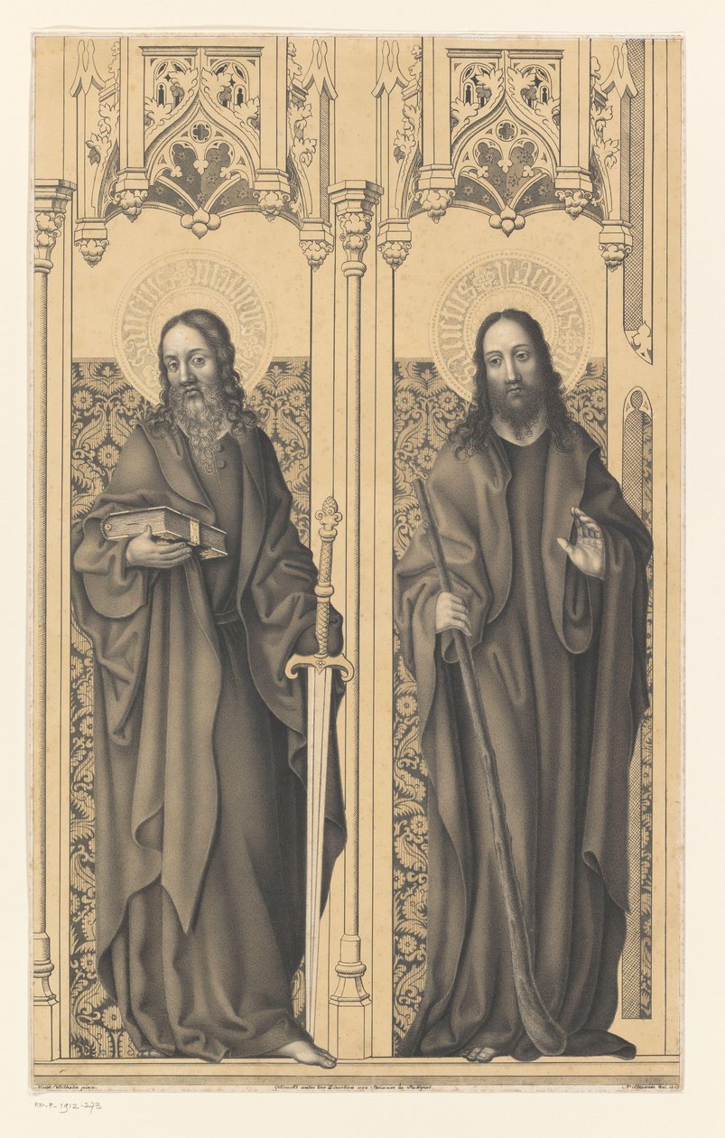 Saint Matthew and James from the Collection of the Boisserée Brothers (series) by Johann Nepomuk Strixner