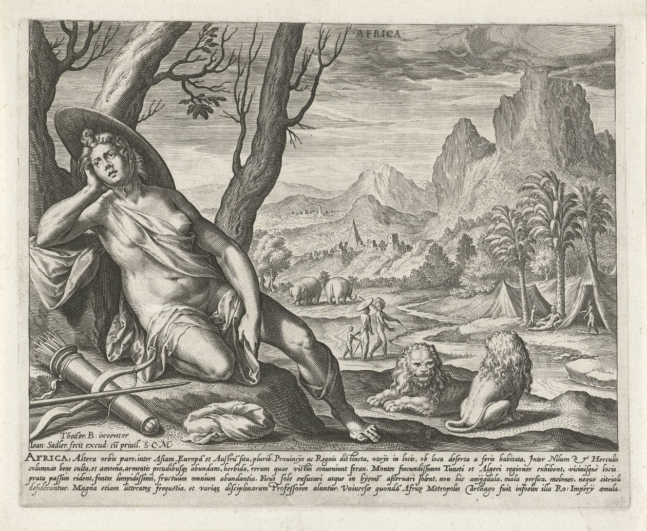 Africa The Four Continents (series title) by Johann Sadeler (I)