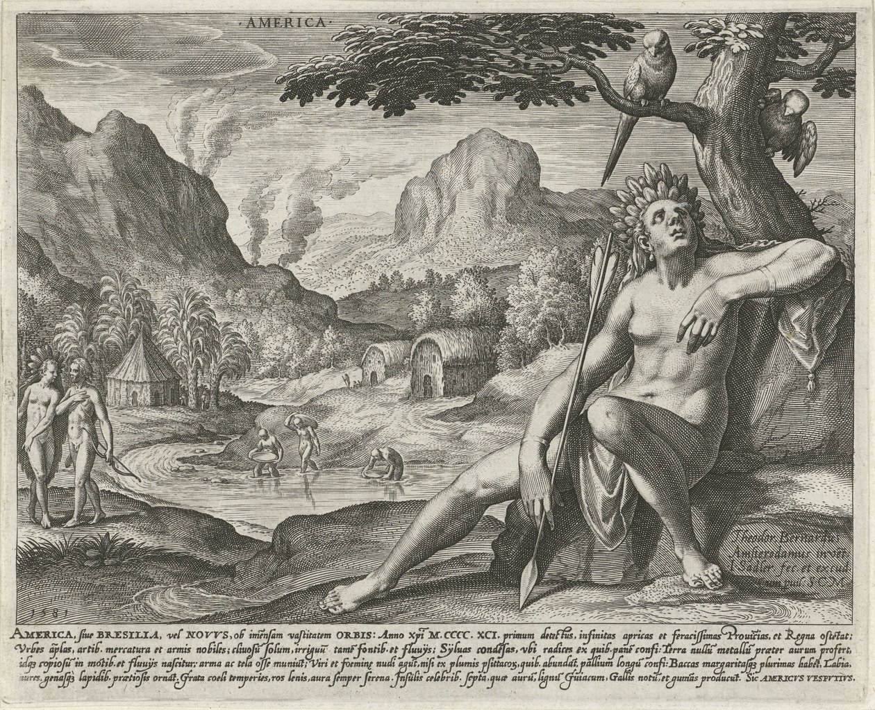 America (The Four Continents) by Johann Sadeler (I)