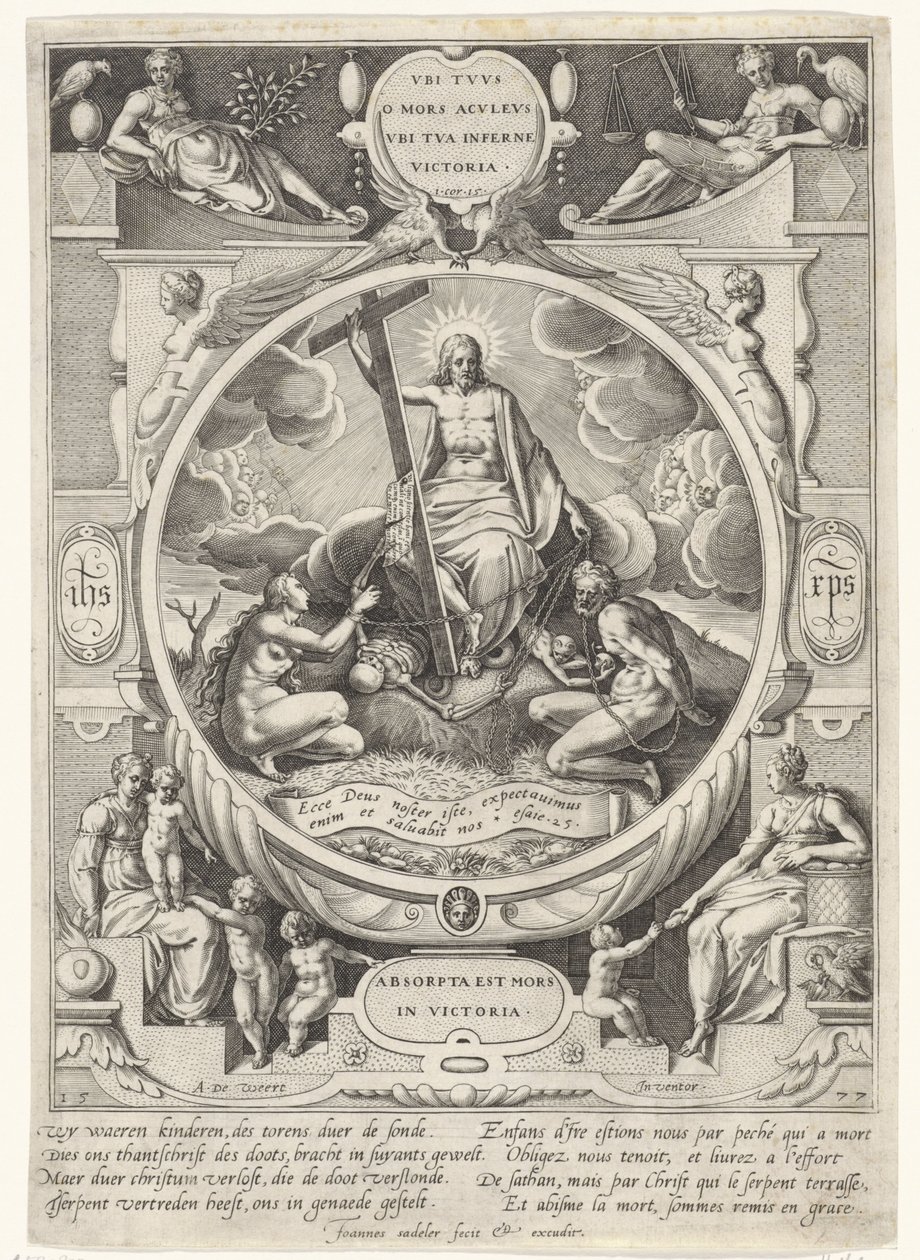 Christ as Conqueror of Death and Sin by Johann Sadeler (I)