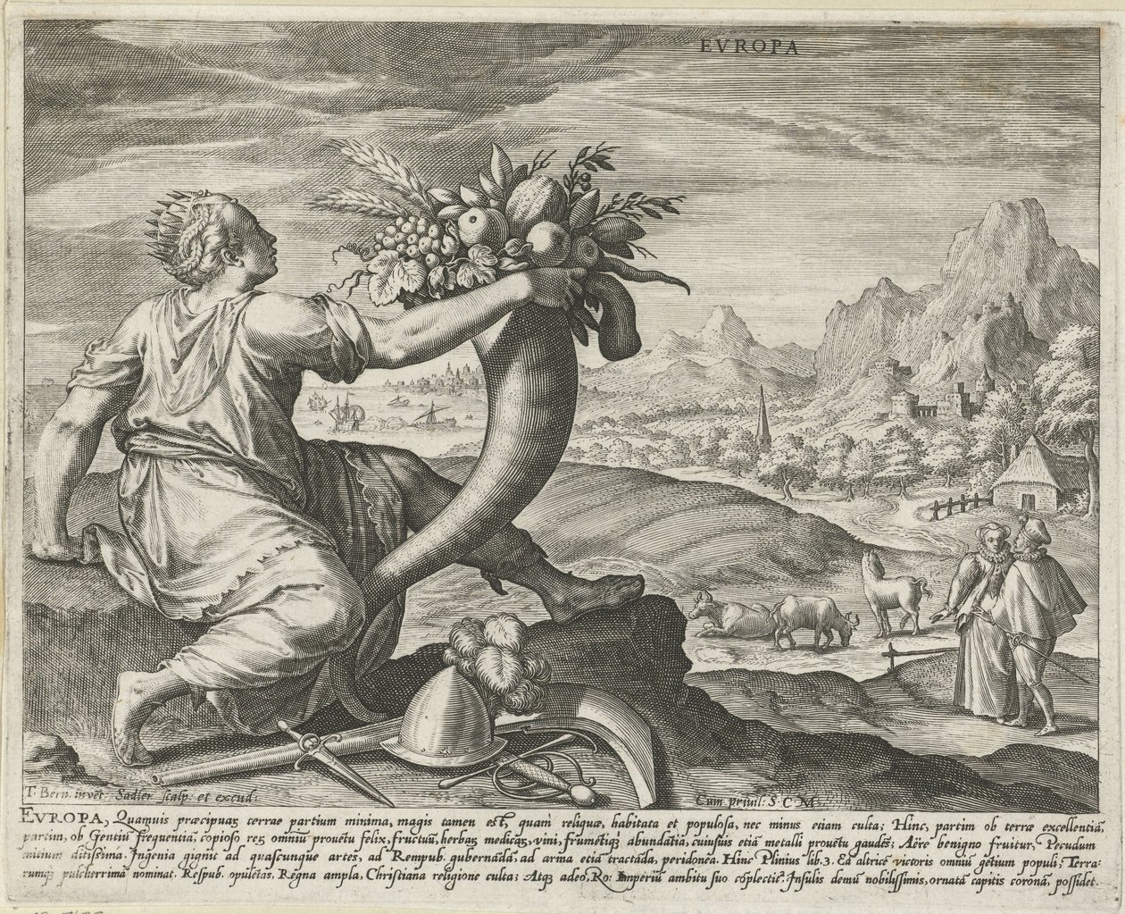 Europe (The Four Continents) by Johann Sadeler (I)