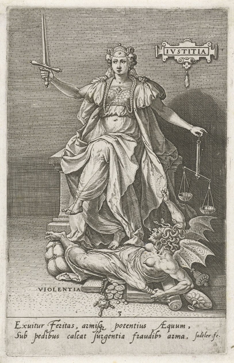 Justice Overcomes Violence by Johann Sadeler (I)