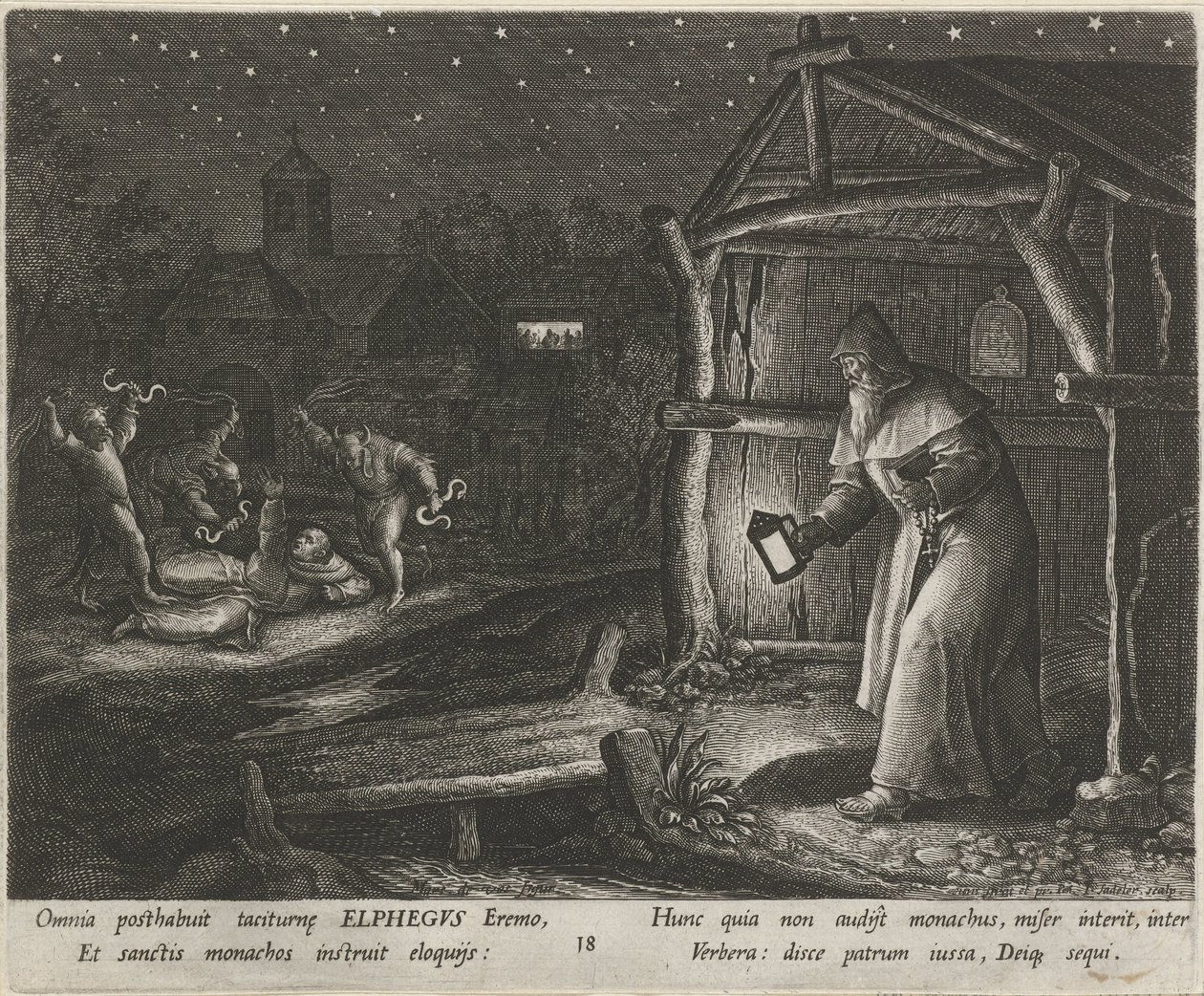Saint Alphege of Canterbury as a Hermit by Johann Sadeler (I)