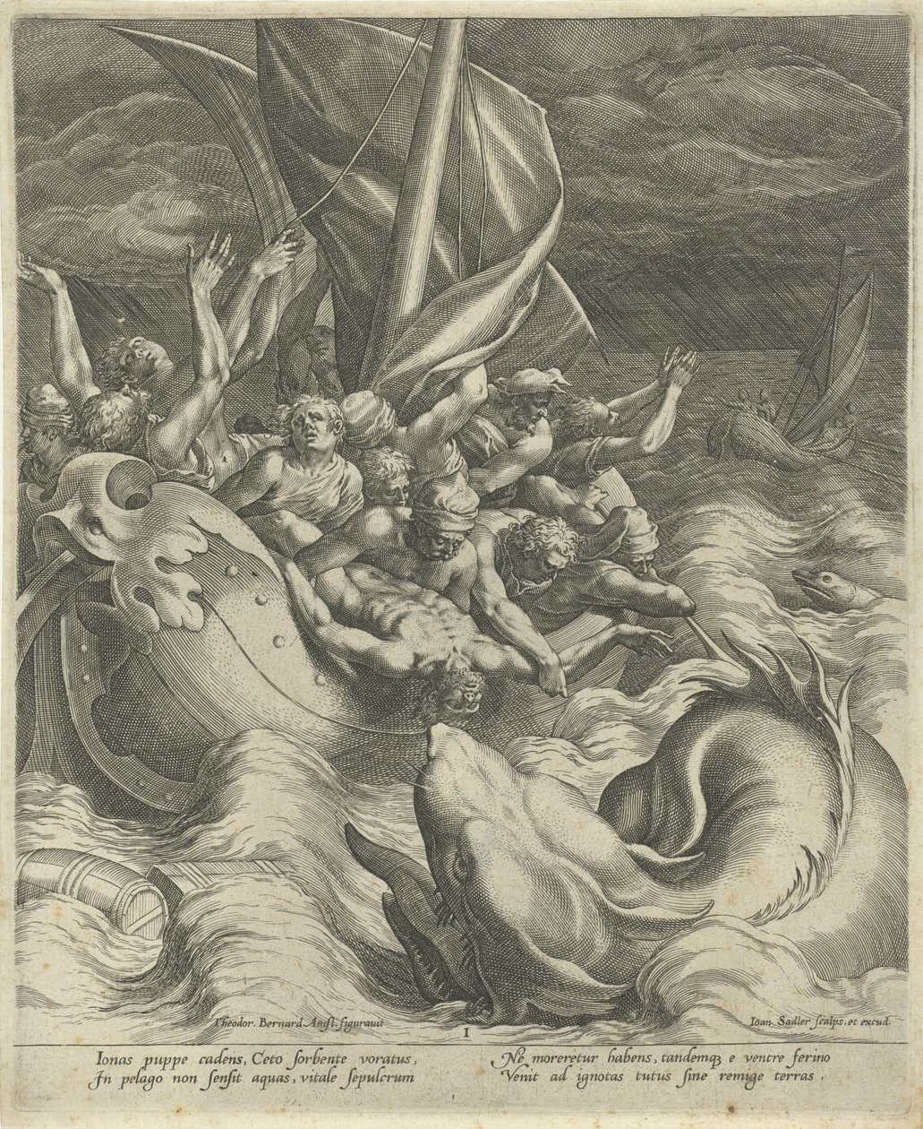 Jonah Thrown Overboard by the Fishermen by Johann Sadeler (I)