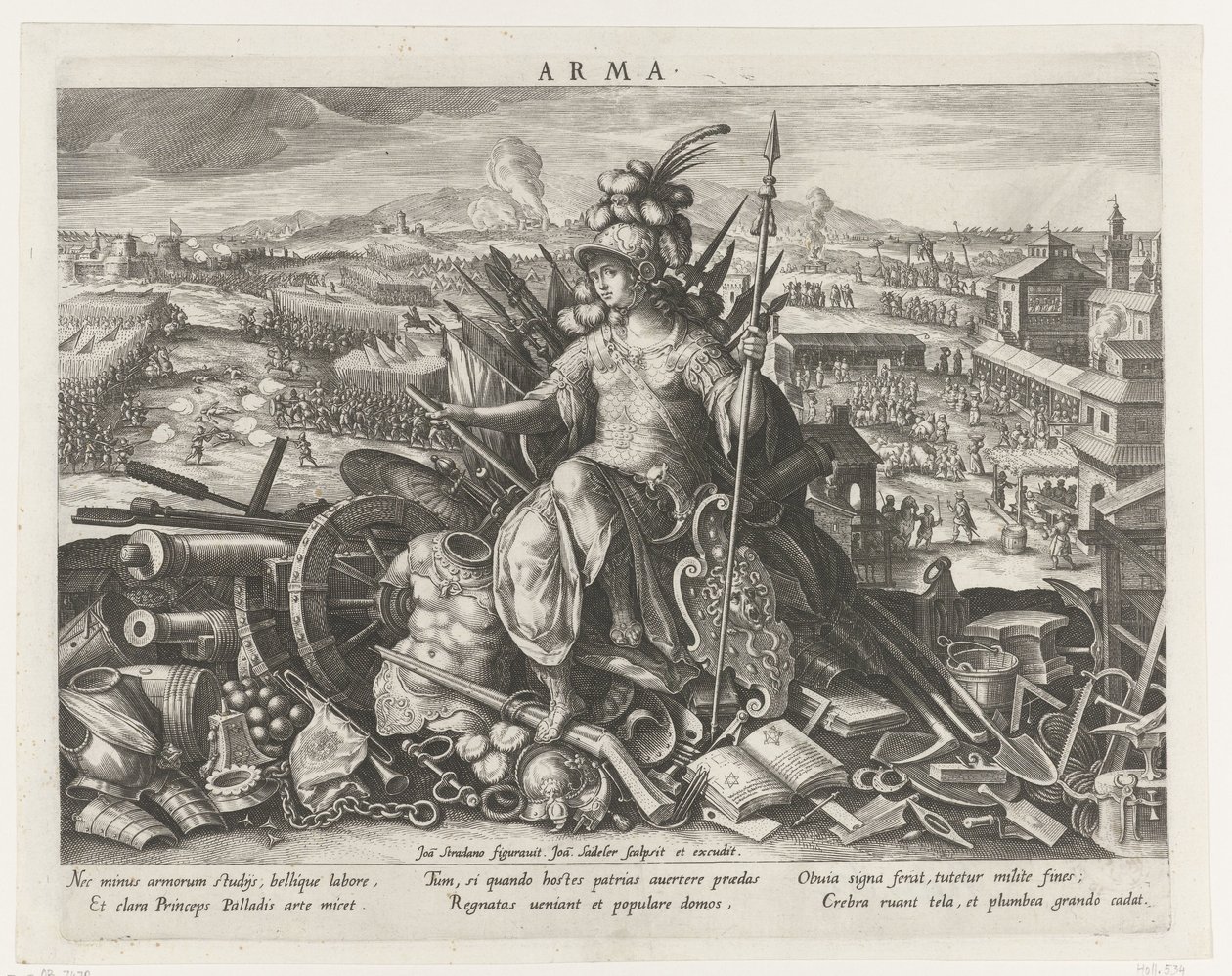 Minerva as Patroness of the Art of War (Important Activities of a Prince) by Johann Sadeler (I)