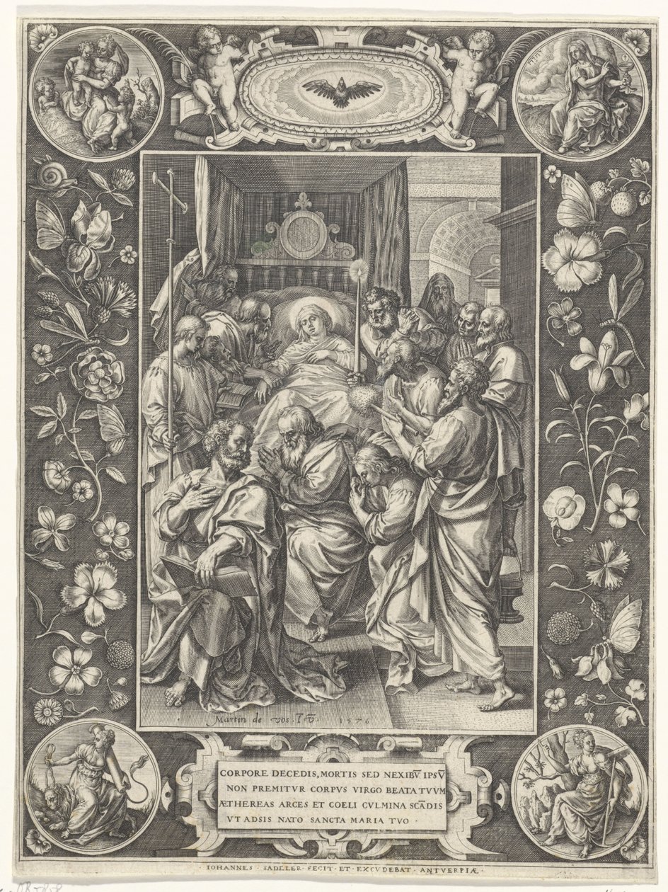 Deathbed of Mary by Johann Sadeler (I)