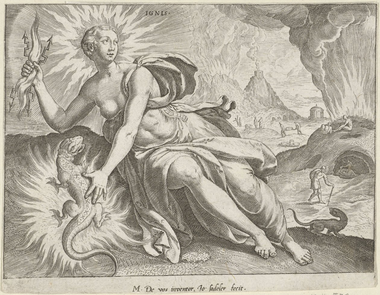 Fire (series title: The Four Elements) by Johann Sadeler (I)