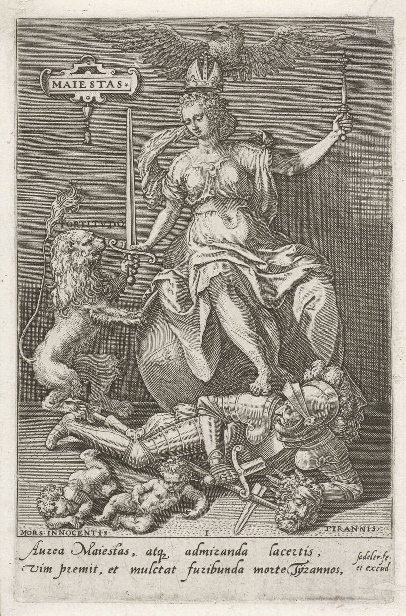 Majesty Overcomes Tyranny by Johann Sadeler (I)