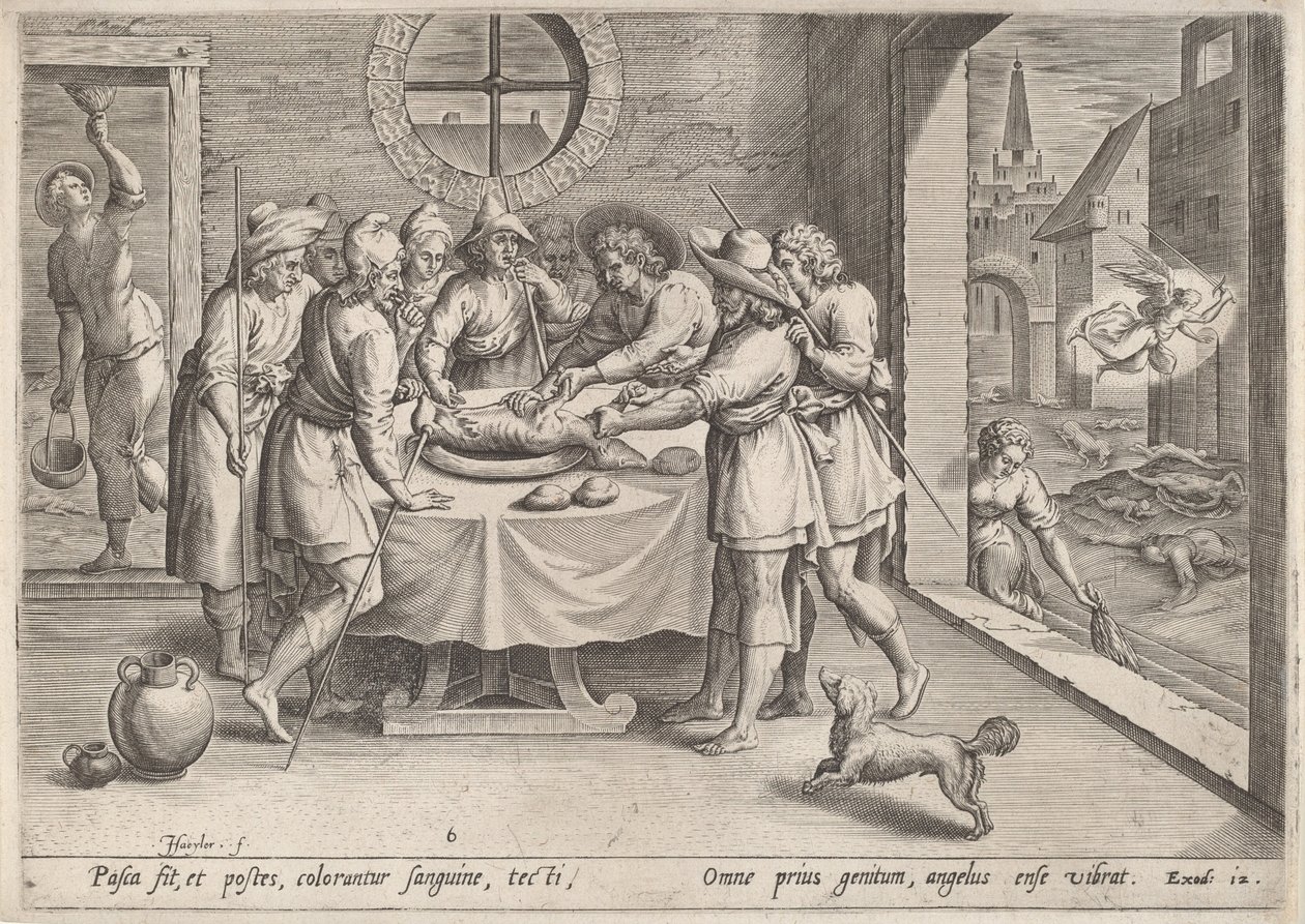 Preparation for the Passover by Johann Sadeler I